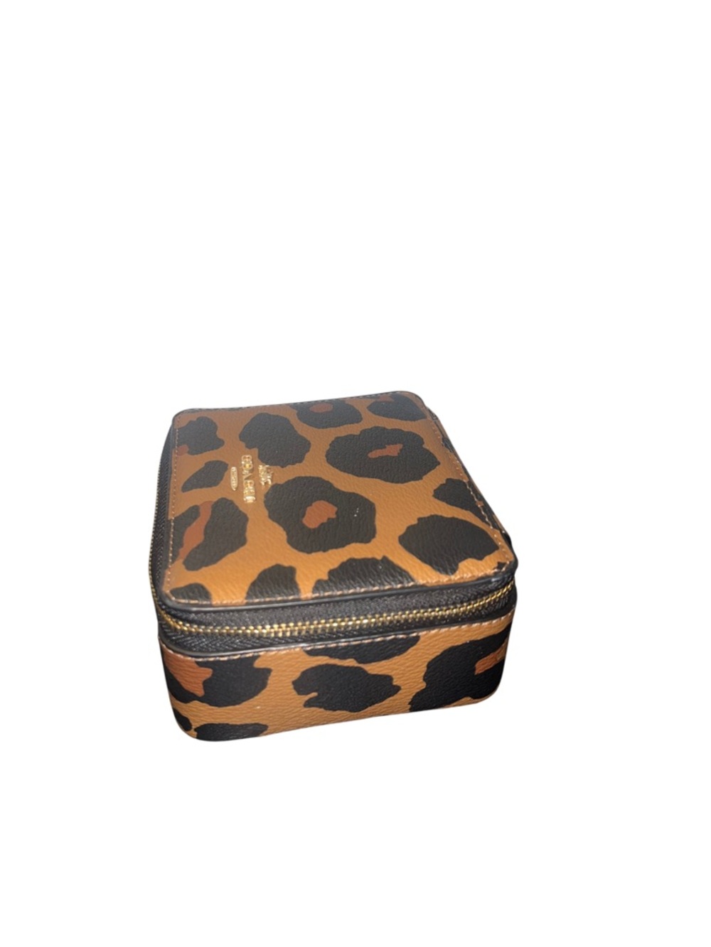 Coach  Leopard Print Leather Jewelry Case - Picture 4 of 11
